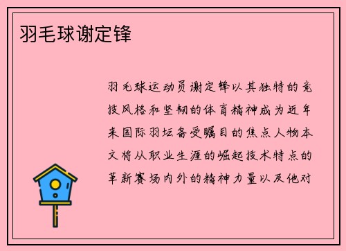 羽毛球谢定锋